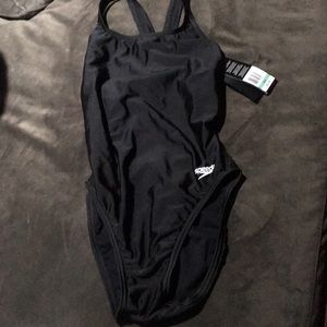 NWT black speedo bathing suit swimsuit SZ8